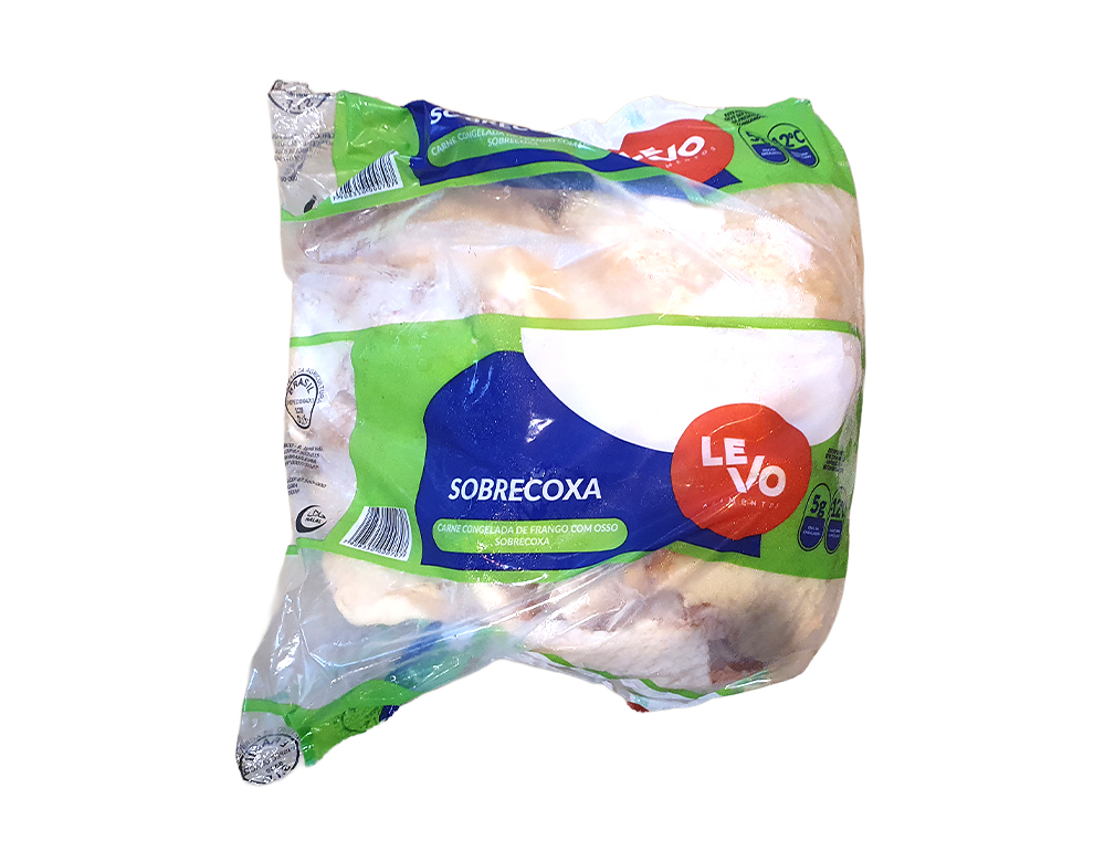 SOBRECOXAS DE FRANGO CONGELADAS COM OSSO LEVO (CX 18 KG)